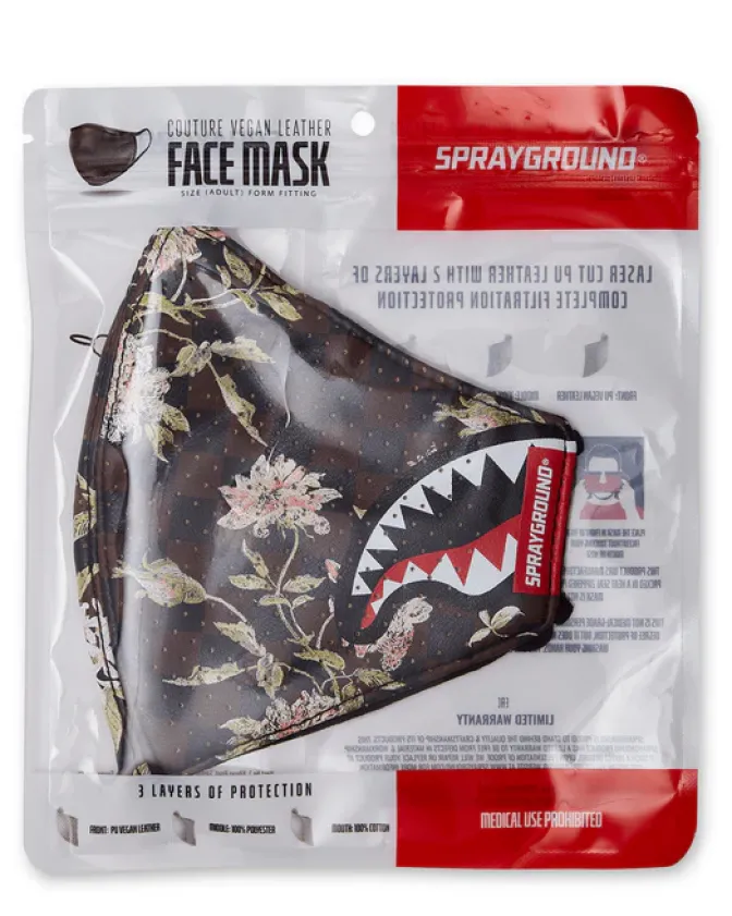 SHARKFLOWER VEGAN LEATHER FACE MASK
