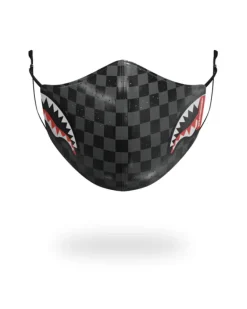 SHARKS IN PARIS (GRAY) VEGAN LEATHER FACE MASK