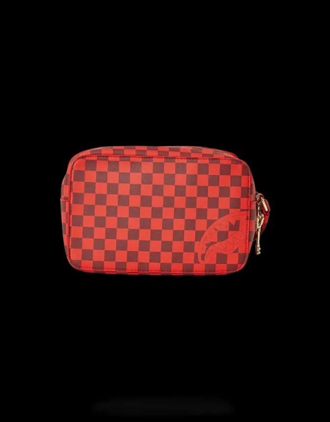 SHARKS IN PARIS RED TOILETRY AKA MONEY BAGS