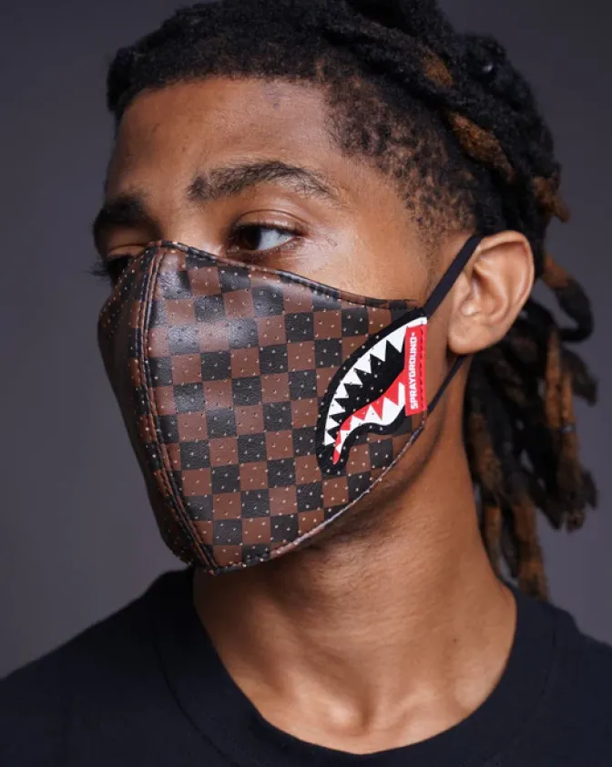 SHARKS IN PARIS VEGAN LEATHER FACE MASK