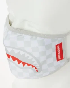 SHARKS IN PARIS (WHITE) FORM-FITTING MASK