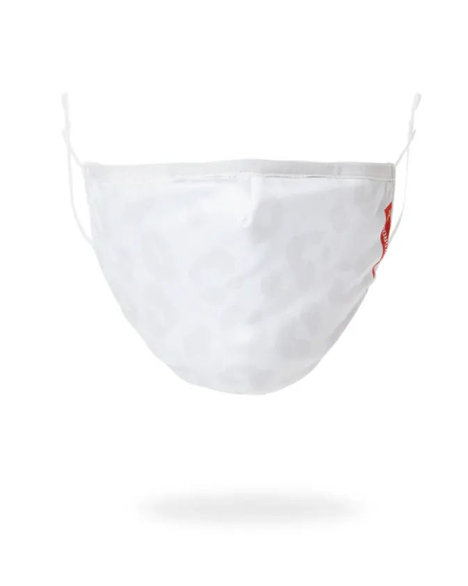SNOW LEOPARD POLYESTER FACE MASK