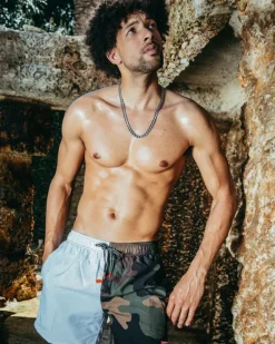 SPLIT BITE CAMO SHOTO SWIM TRUNKS