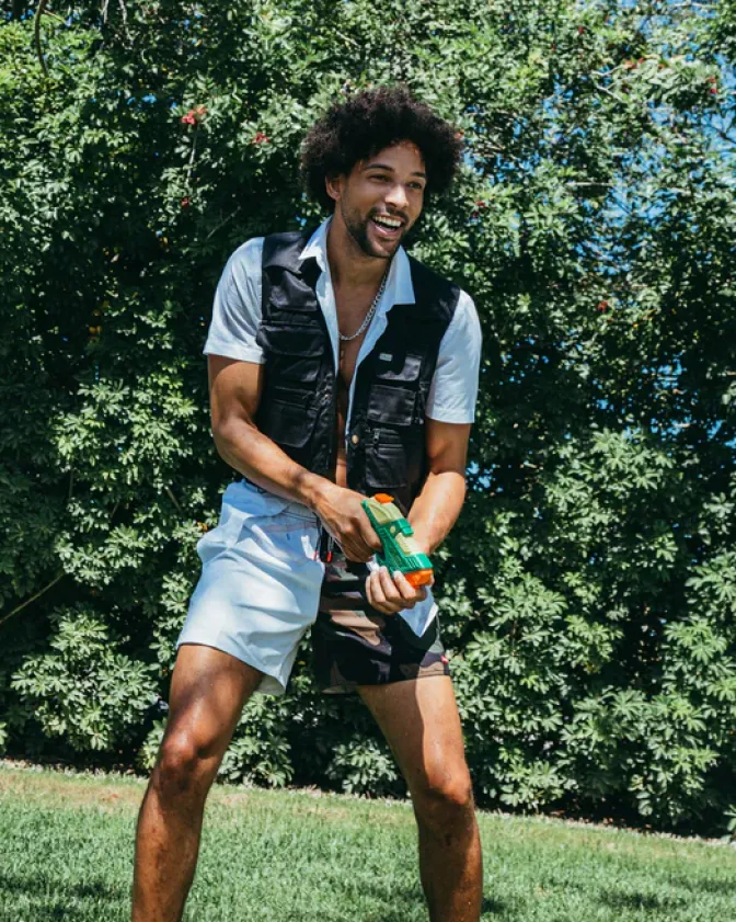 SPLIT BITE CAMO SHOTO SWIM TRUNKS