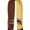 SPLIT CHECKERED SHARK SCARF
