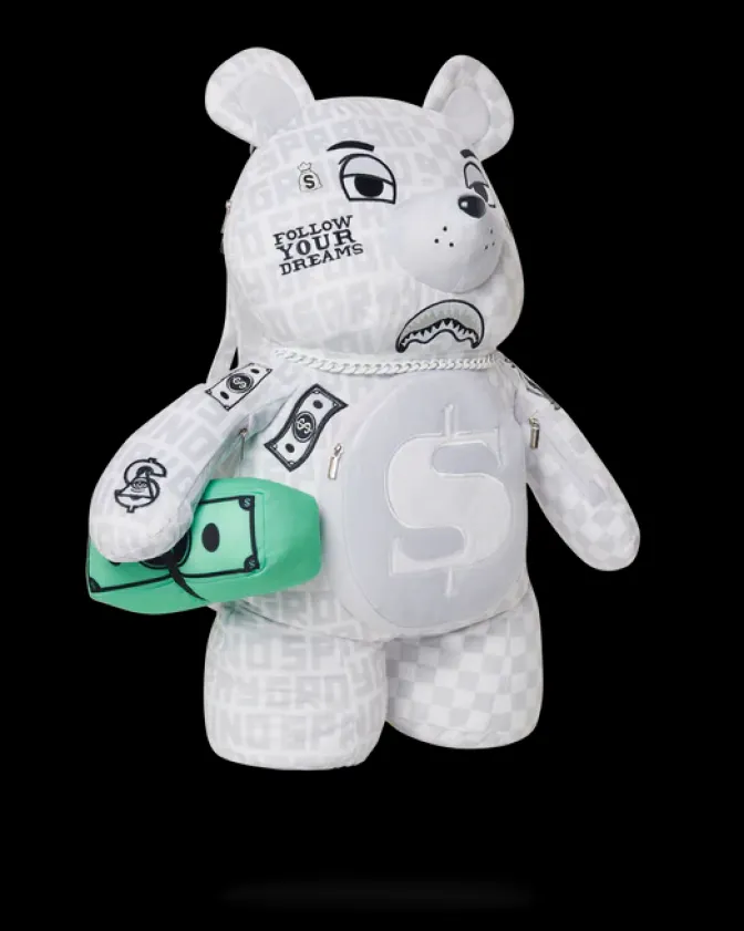 SPLIT THE CHECK (PEARL) MONEYBEAR TEDDYBEAR BACKPACK