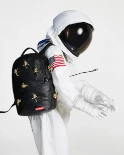 THE LOST IN SPACE BACKPACK (10 3D GOLD METAL ASTRONAUTS)
