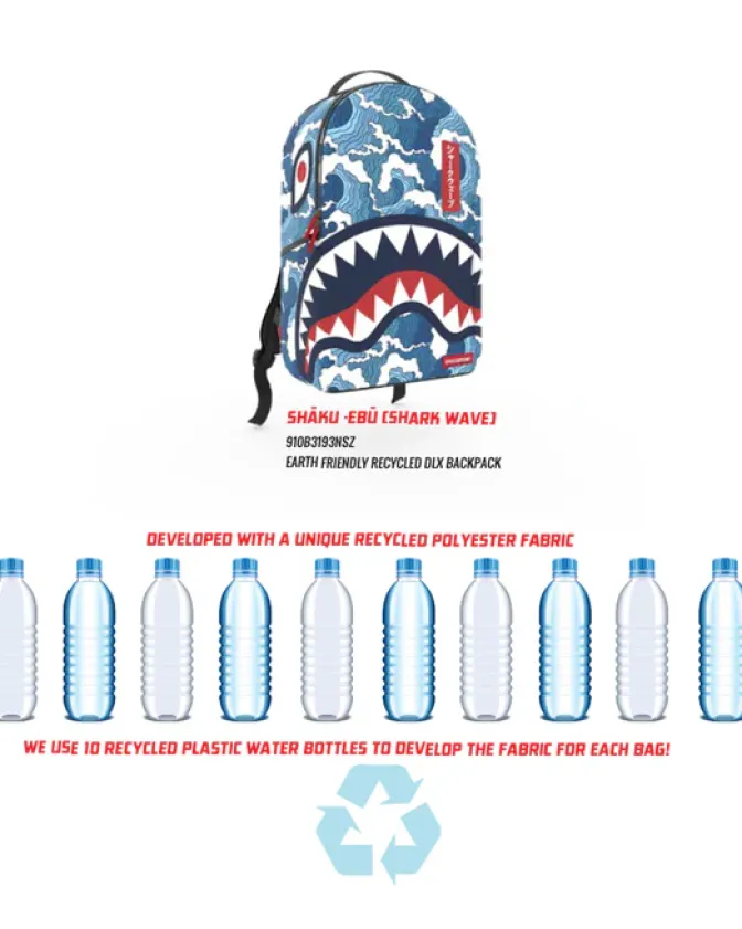 THE SHARK WAVE (made from 100% recycled plastic bottles from the ocean)