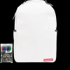 THE SPRAYGROUND DIY WHITE BACKPACK (VEGAN LEATHER u0026 INNER MONEY LINING) u0026 MARKERS INCLUDED