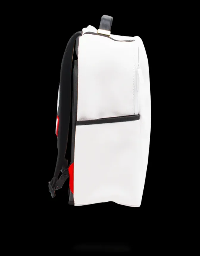THE SPRAYGROUND DIY WHITE BACKPACK (VEGAN LEATHER u0026 INNER MONEY LINING) u0026 MARKERS INCLUDED