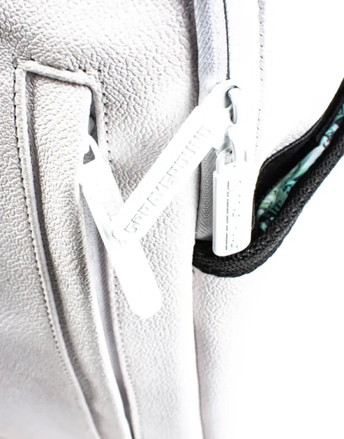 THE SPRAYGROUND DIY WHITE BACKPACK (VEGAN LEATHER u0026 INNER MONEY LINING) u0026 MARKERS INCLUDED