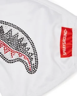 TRINITY DIAMOND SHARK (WHT) POLYESTER FACE MASK